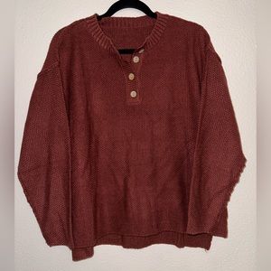 Rust color sweater, size small, functioning buttons